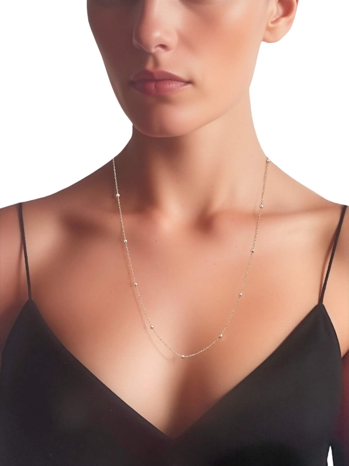 Cadena Bolitas Plata