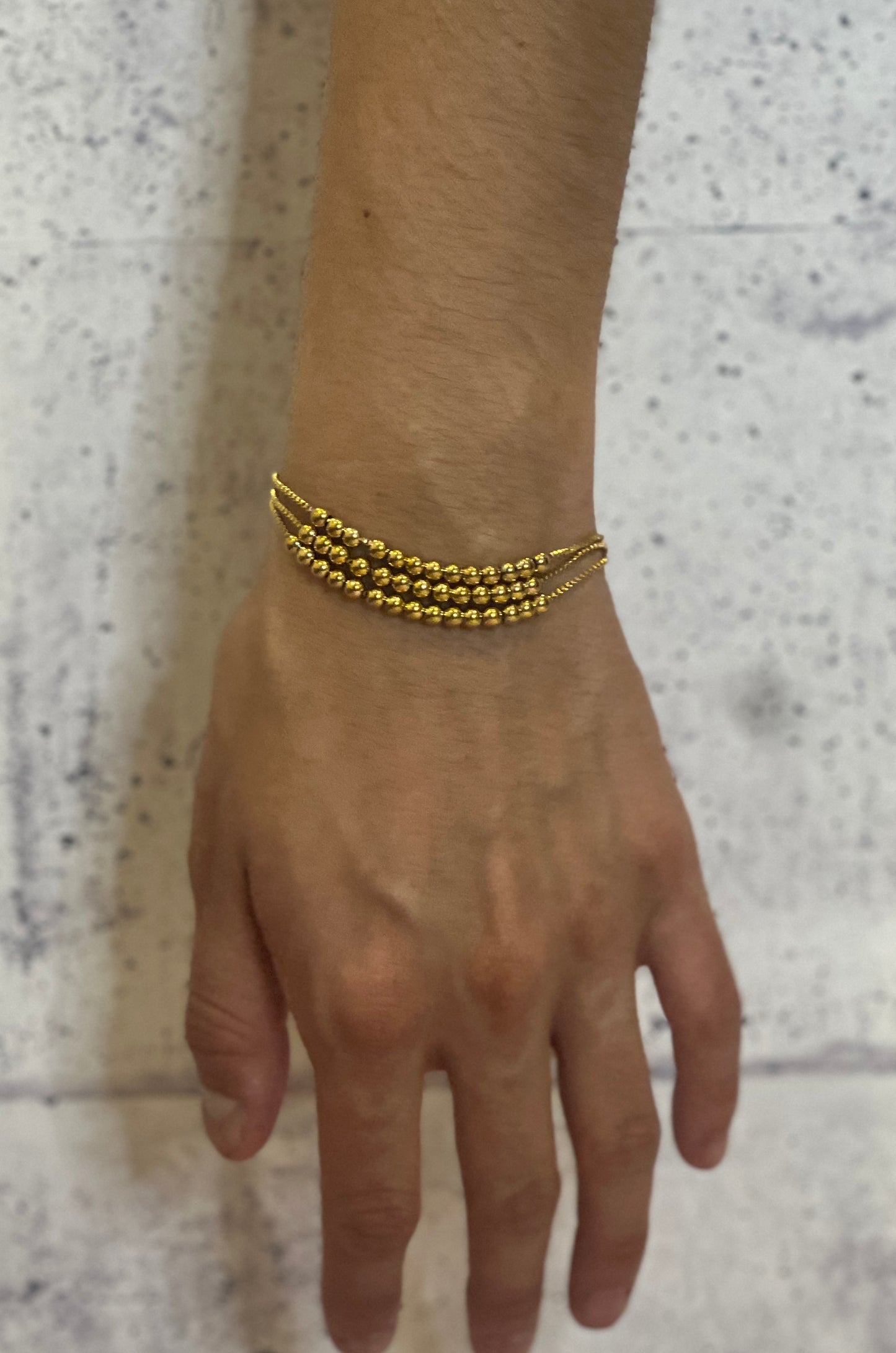 Pulsera 3 Líneas Bolitas