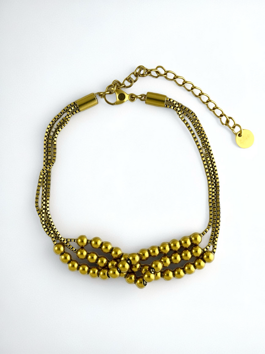 Pulsera 3 Líneas Bolitas