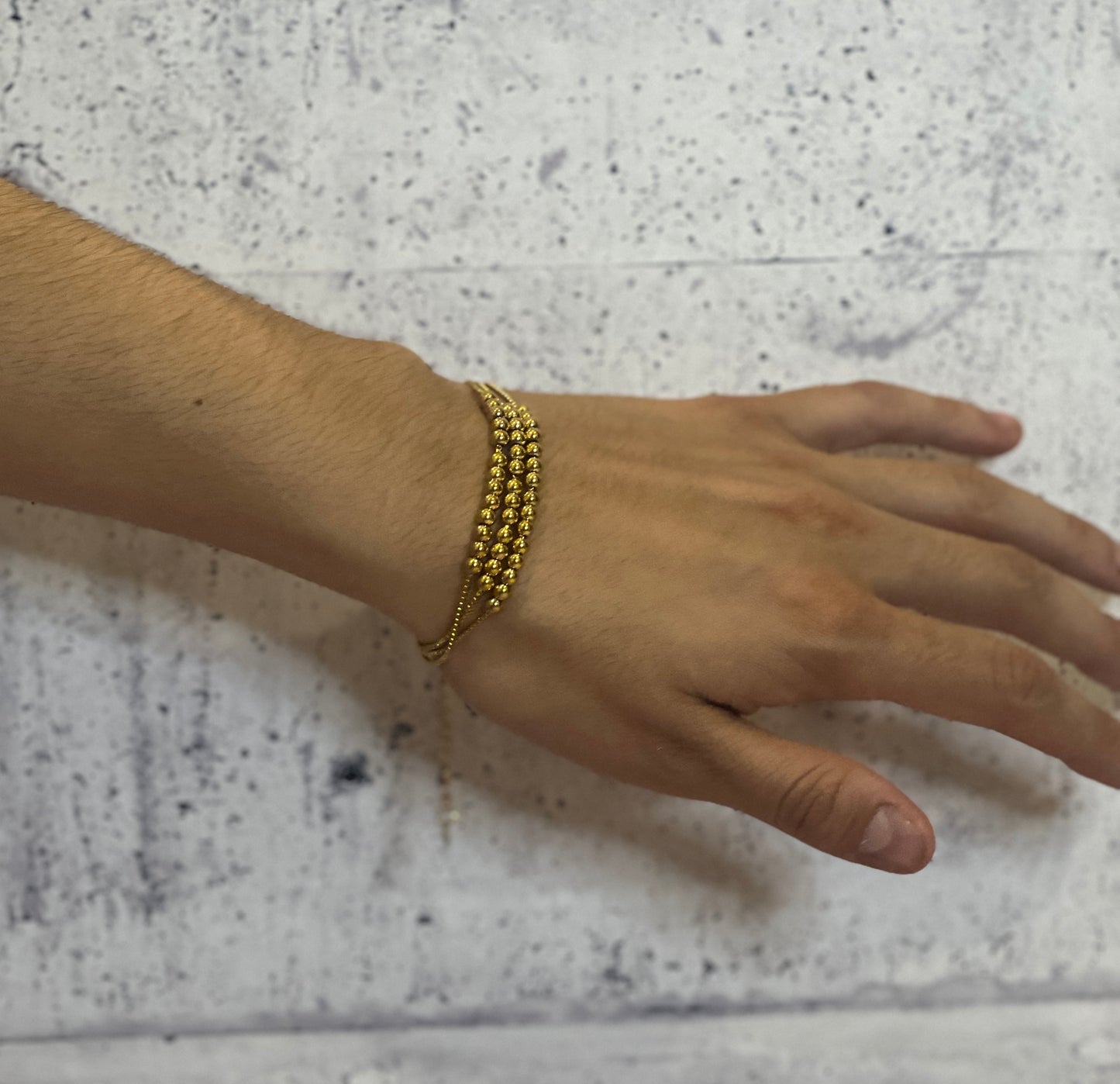 Pulsera 3 Líneas Bolitas