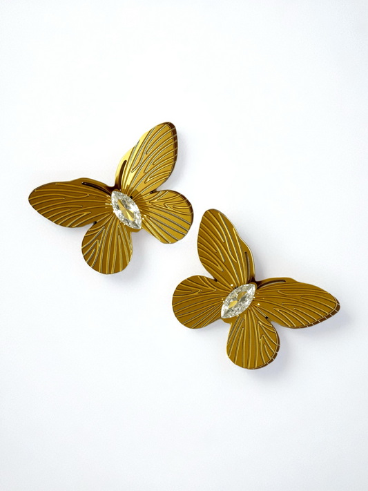 Aretes Mariposa Dorada
