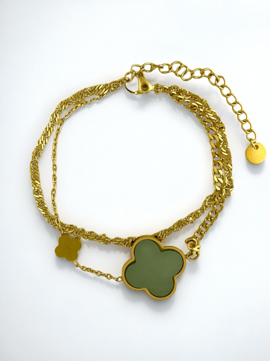Pulsera Piedra Trébol