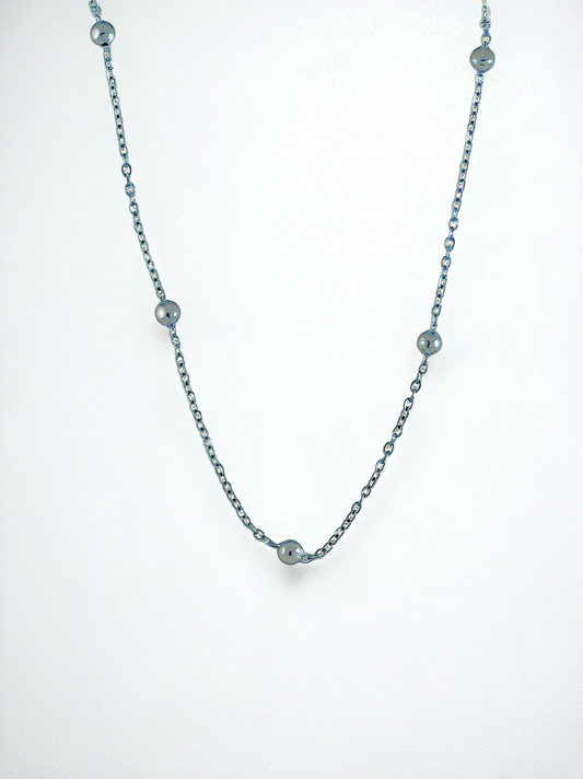 Cadena Bolitas Plata