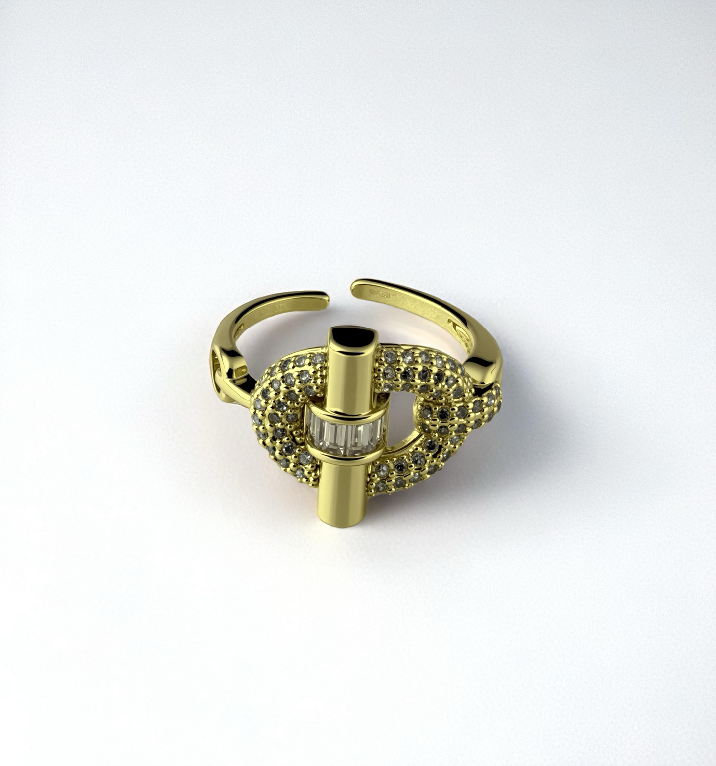 Anillo Sello de Platino
